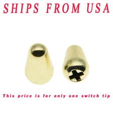 KAISH Gold ST Guitar 5 Way Switch Tip Switch Knob Cap for Fender Strat