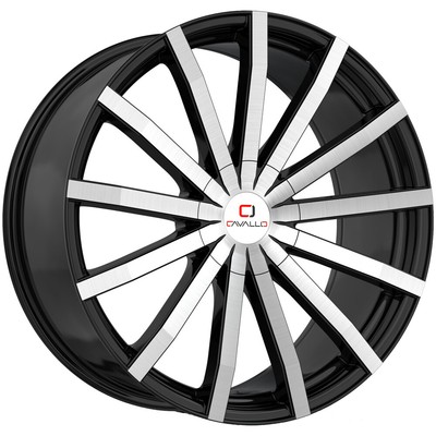 Cavallo CLV-52 20x8.5 5x112/5x4.5'' +35mm Black/Machined Wheel Rim 20'' Inch