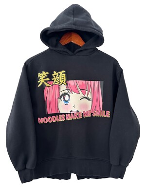 Zara Anime Manga Hoodie Sweatshirt Noodles Make Me Smile Girls