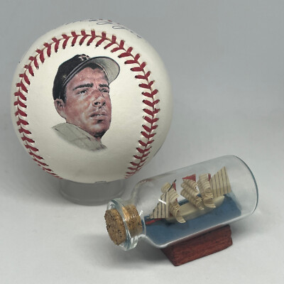 Joe DiMaggio signed Rawlings Portrait Photo Baseball JSA Yankee