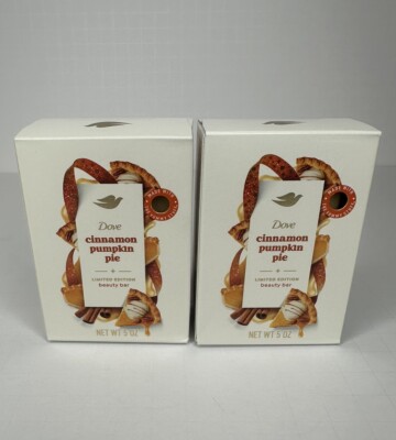 Dove Limited Edition Cinnamon Pumpkin Pie Beauty Bar Soap 5 OZ- Pack of 2, NEW