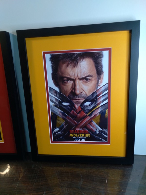 2024 Marvel Wolverine Deadpool Framed Movie Poster 12X15 Ryan Reynolds Jackman