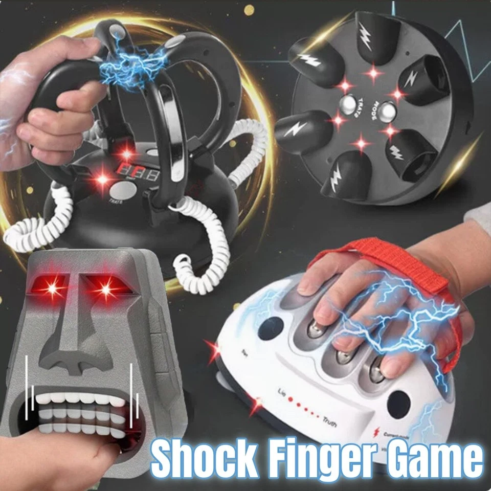 Electric Shock Game Fun Party Finger Lie Detector Four-Handed Lightning Reaction - image 2 of 4