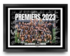2023 AFL PREMIERS COLLINGWOOD MAGPIES FC PREMIERSHIP FRAMED MEMORABILIA