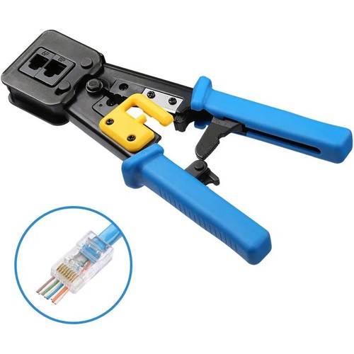 RJ45 Crimper Hand Network Tools Pliers RJ12 Cat5 Cat6 8p8c Cable Stripper Clamp - 第 3/6 張圖片