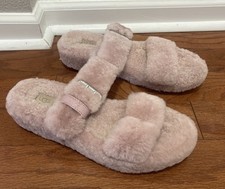 UGG Fuzz Yeah Slide Slipper Platform Pale Pink Crystal Women s Sz 10