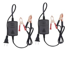 2pcs 12v Car Battery Charger Maintainer Trickle Rv For Truck Motorcycle Atv Auto