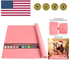 Extra Large Silicone Table Mat, Silicone Mat for Crafts Kids Dinner Placemat ...