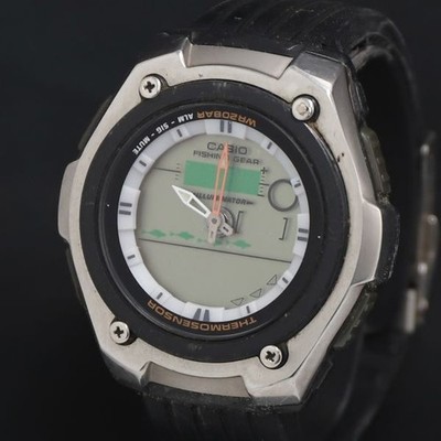 Quarz Casio Thermosensor Angelausrüstung AQW-101 Digital Zifferblatt...