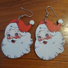 Jolly Santa Clause Teardrop Earrings