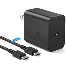 45W USB-C Wall Charger & 6FT Cable For Samsung Galaxy S23 S22 Note20