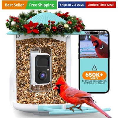 by Birdfy Smart Bird Feeder with AI Camera, Auto Capture Videos & Motion Dete...