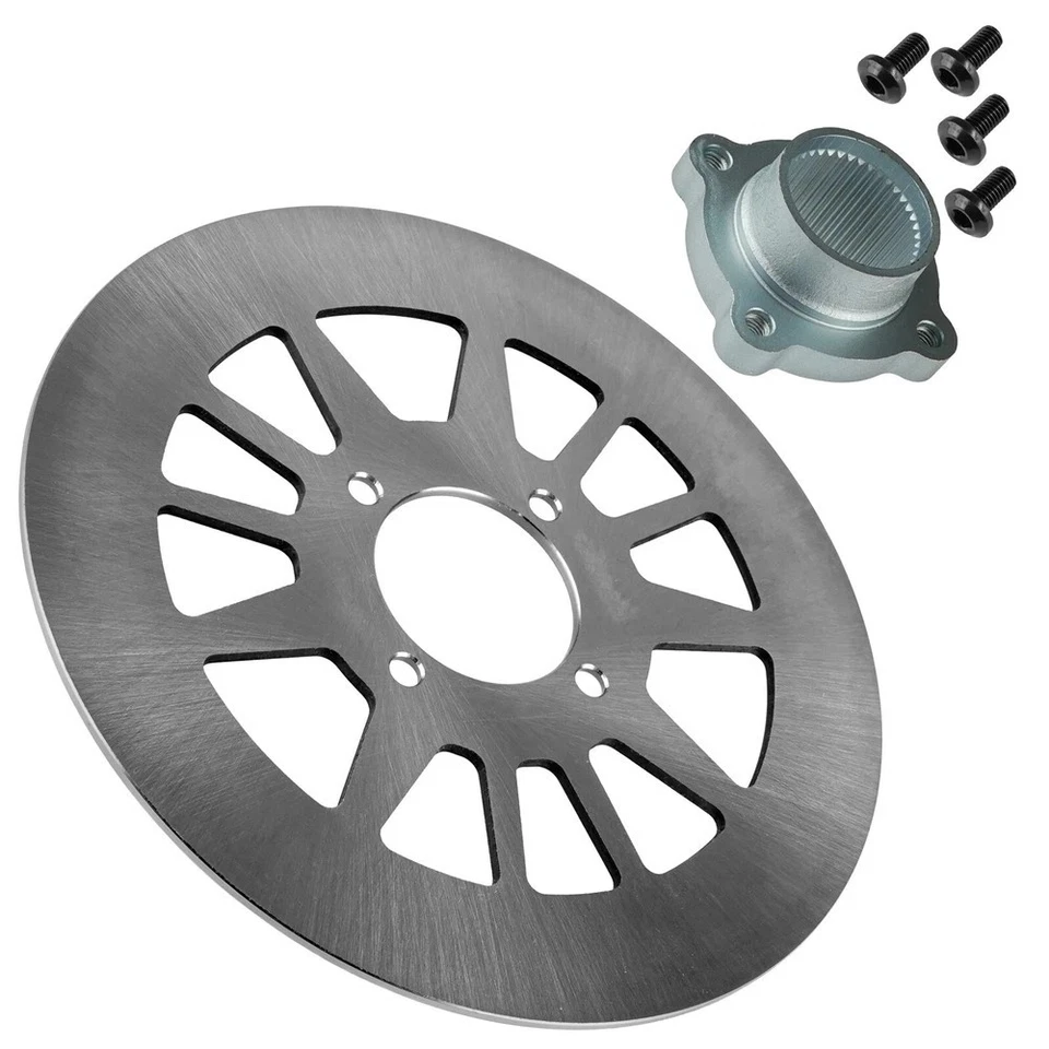 Brida de rotor de freno trasero con disco y pernos para Yamaha Warrior 350 YFM350X 1988-2004 Foto 2 de 4