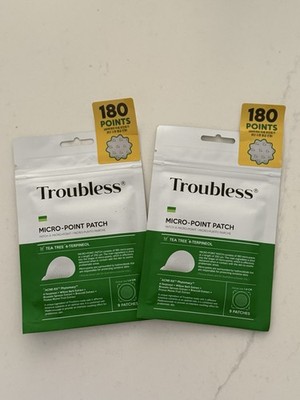 Lot of 2 Troubless Micro Point Acne Patches Tea Tree 18 Patches K-Beauty New