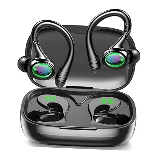 60H Playback Wireless Earbuds with Bluetooth 5.3 and Noise Cancelling in Black-image