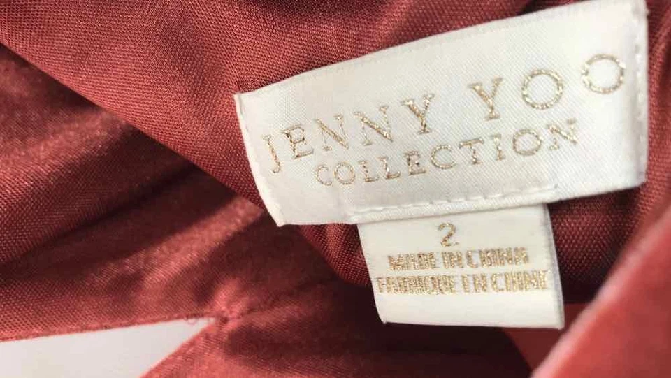 Б/у Jenny Yoo оранжевый размер 2 вечернее платье макси без рукавов - Изображение 3 из 3