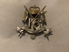 WW1 BRITISH ARMY BI METAL CAP BADGE QUEENS 16th LANCERS VGC FIRMIN LONDON SLIDER