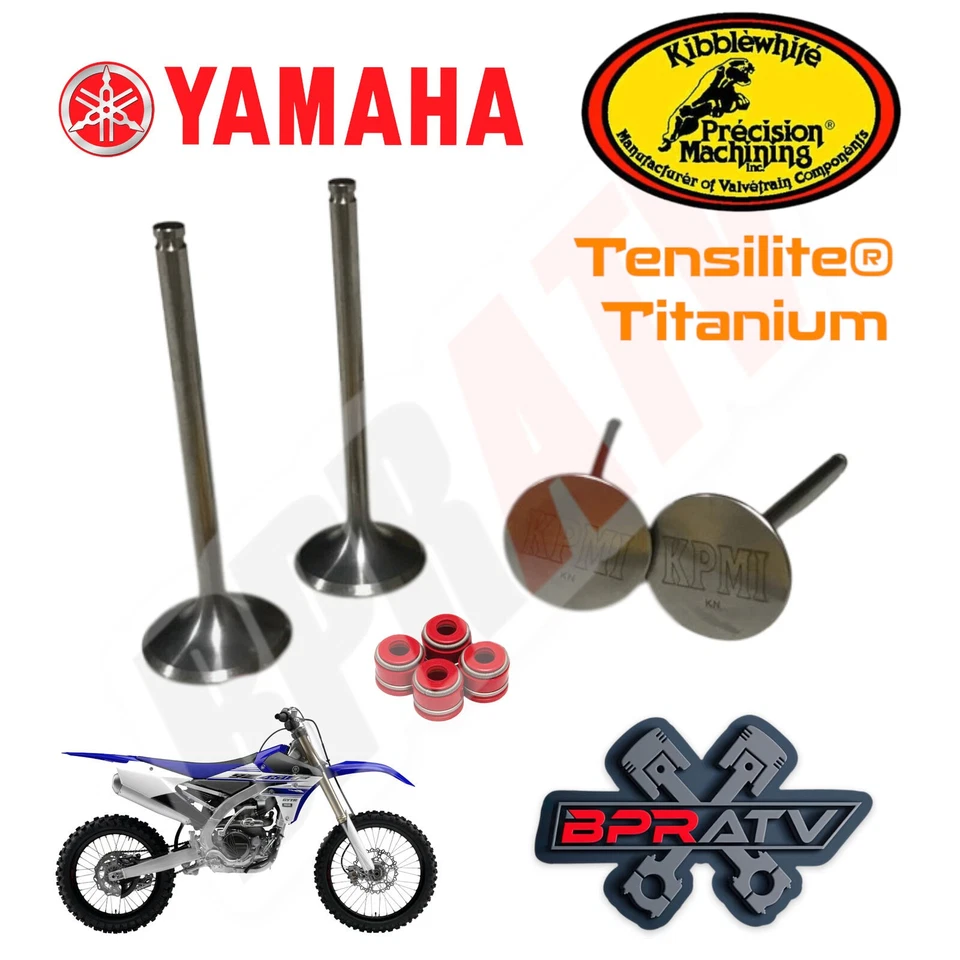 Sellos de válvulas de escape de admisión de titanio blanco croquetas 19-25 Yamaha YZ 250F YZ WR 250F Foto 2 de 4