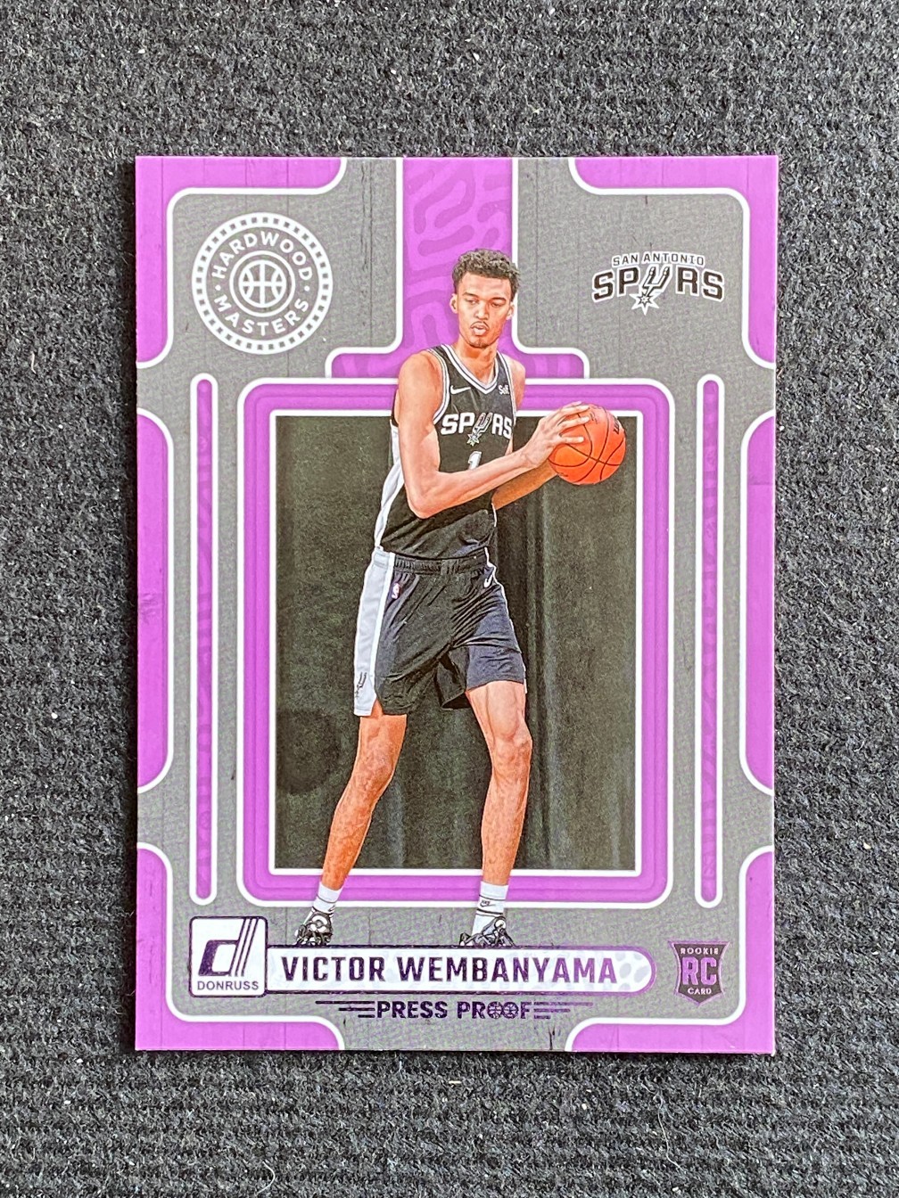Victor Wembanyama 2023-24 Panini Donruss Hardwood Masters Press Proof Purple RC