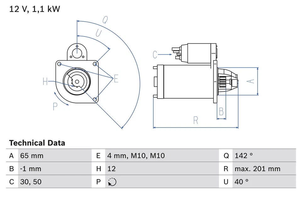 STARTER 0 986 021 741 FOR RENAULT CLIO/SYMBOL/MIO/II/Mk/EURO/III/CAMPUS/Van 1.5L - Image 2 of 4