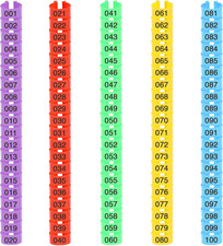 Chicken Leg Bands - Numbered Multi-Colored Poultry Plastic Band for Ducks, Tur