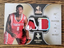 2007-08 SP Rookie Threads Patch RT-AB Aaron Brooks (27/50) Houston Rockets 