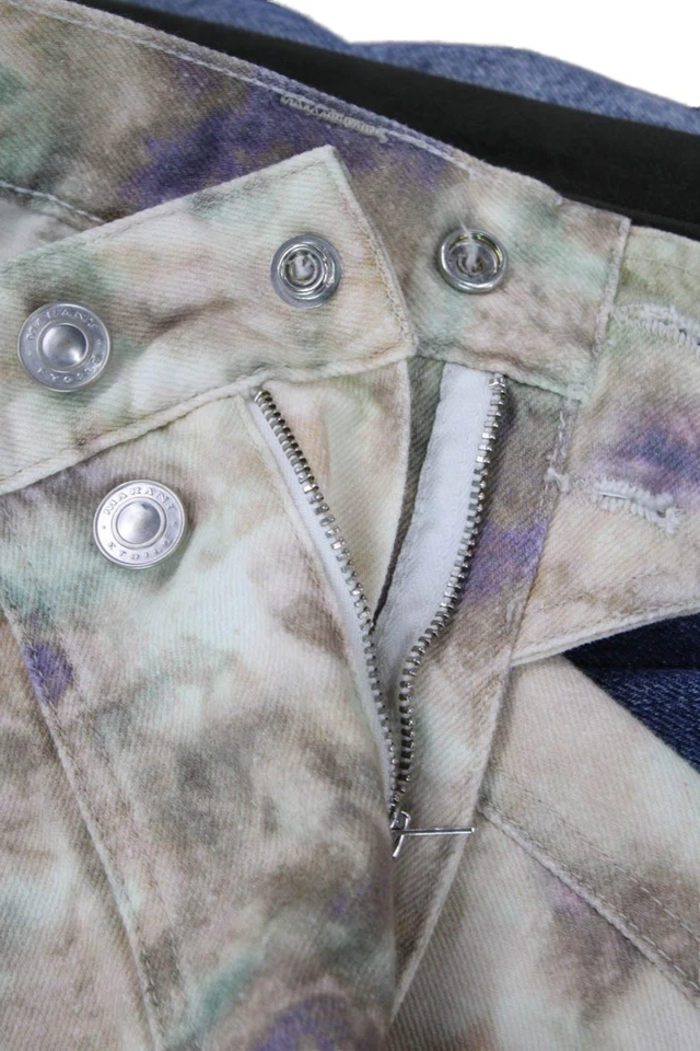 Pantalones de mezclilla cargo Isabel Marant Etoile para mujer tie dye tiro alto multicolor talla 36 Foto 4 de 4