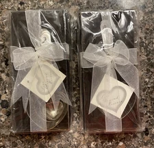 Kate Aspen 2 sets Heart Measuring Spoons Stainless "Love Beyond Measure" NEW