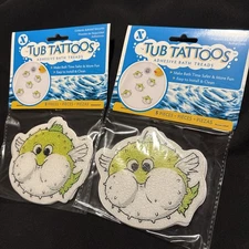 SlipX Solutions Puffer Fish Tub Tattoos Adhesive Bath Tread 10 Piece New Sealed