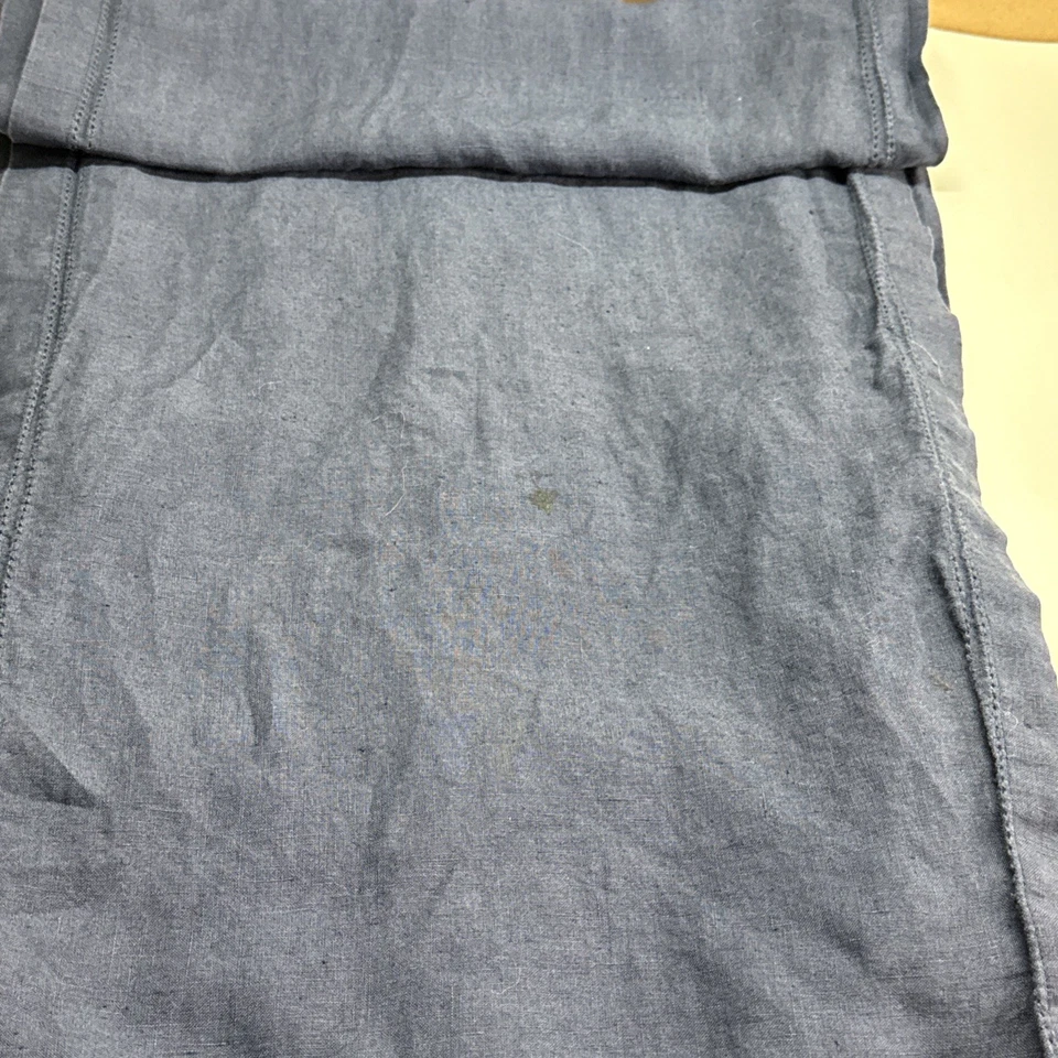 Williams Sonoma Azul Marino Lino Doble Dobladillo Mesa Corredor 16" X 108" OB Foto 4 de 4