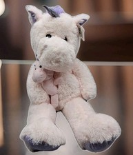 Riesen Einhorn Spielzeug Plüsch Großes Kuscheltier XXL Einhorn mit Baby 80cm