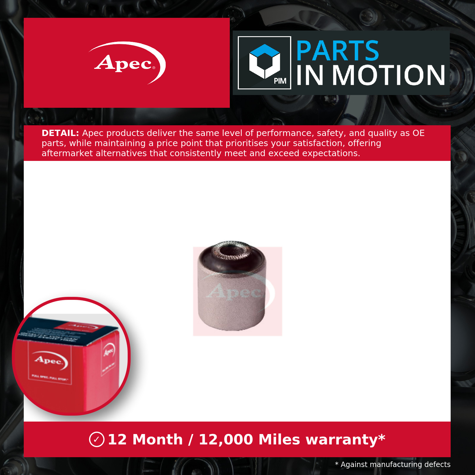Wishbone / Control / Trailing Arm Bush AST8545 Apec Mounting Suspension Quality