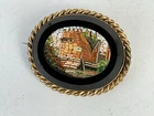 An Antique Italian Micro Mosaic Brooch, c.1900 Showing Roman Ruins