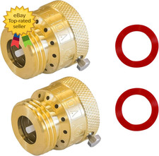 2 Pack Faucet Vacuum Breaker 3 4 Inch Solid Brass Hose Bib Backflow Preventer RV