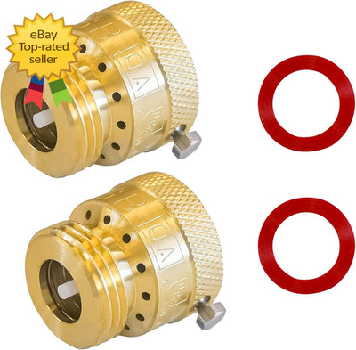 2 Pack Faucet Vacuum Breaker 3 4 Inch Solid Brass Hose Bib Backflow Preventer RV