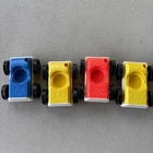 Vintage Fisher Price little people set of 4 colored top Race Cars Garage cars