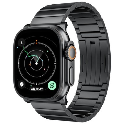 LULULOOK Black Titanium Apple Watch Ultra 2/3 Band 49mm DLC Scratch-Resistant...