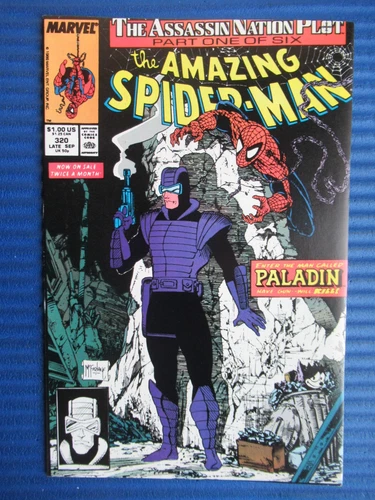 AMAZING SPIDER-MAN # 320 - (NM+) -MCFARLANE-ASSASSINATION-PALADIN-SILVER SABLE