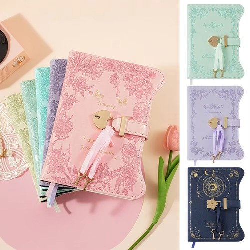 Love Lock Keys Diary Notebook 360 Pages B6 Notepad PU Leather School Supplies - Picture 15 of 29