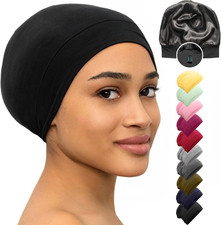Satin Bonnet for Sleeping, Curly Hair Wrap Sleep for Men, Adjustable Silk Beanie