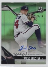 2021 Bowman Platinum Top Prospects Green 25/99 Jared Shuster #TOP-97 Auto 07rd