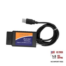 Car OBD2 USB Adapter, Vehicle OBD2 to USB Interface Cable Diagnostic Scan Blue