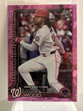 2025 Topps Update James Wood #US218 ROOKIE DEBUT Pink Diamante Foil RC Rookie 