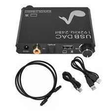 Aluminium Alloy 24-Bit 192 kHz Optical Digital To Analog Audio Converter Adapter