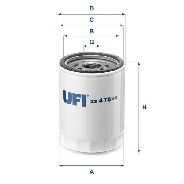ÖLfilter Ufi 23.478.00 Anschraubfilter FüR Forfour 454 Smart Colt Mitsubishi 6-image