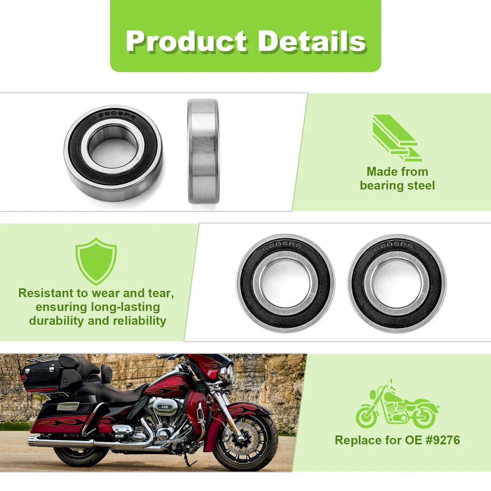 Wheel Bearings For Harley V-Rod VRSCF Fat Boy Softail Dyna Fat Bob Electra Glide - Image 3 of 4