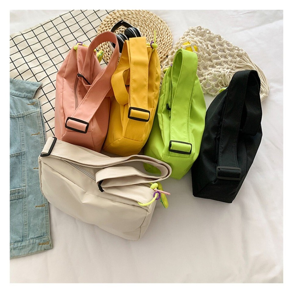 Large Capacity Canvas Tote Bag Solid Color Shopping Bag Fashion Canvas