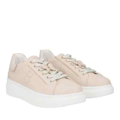 SNEAKER FENICE IN PELLE CON FARFALLA COLORE BEIGE