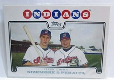 2008 Topps Classic Combos GRANDY SIZEMORE & JHONNY PERALTA - Indians #332