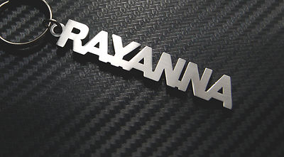 RAYANNA Personalised Name Keyring Keychain Key Fob Bespoke Stainless Steel Gift